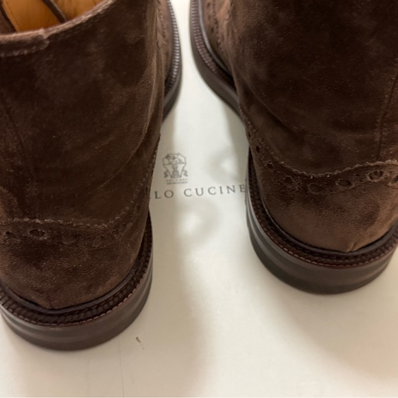 Brunello Cucinelli brogue suede boots 41 - Picture 5 of 7